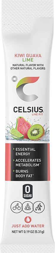 CELSIUS ON THE GO PACK KIWI GUAVA LIME