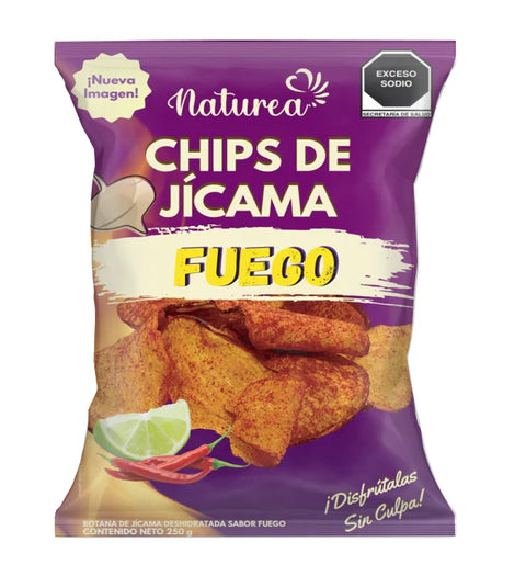 NATUREA - CHIPS DE JÍCAMA FUEGO 250gr