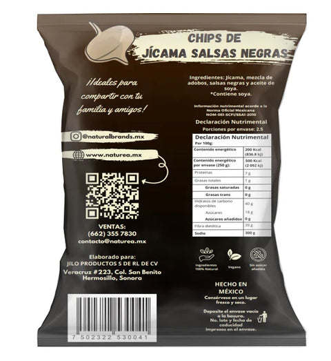 NATUREA - CHIPS JICAMA SALSAS NEGRAS 250gr