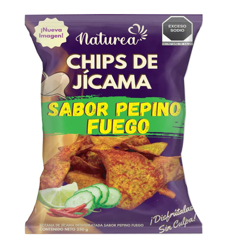 NATUREA - CHIPS DE JÍCAMA PEPINO FUEGO 250gr