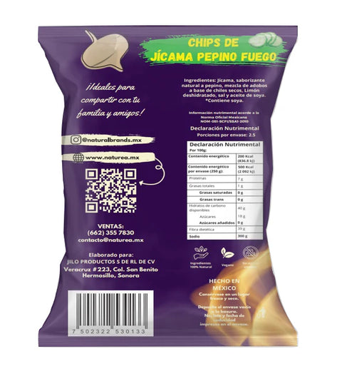 NATUREA - CHIPS DE JÍCAMA PEPINO FUEGO 250gr