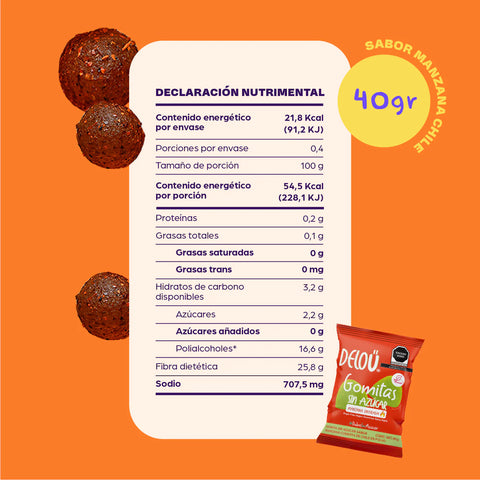 DELOU - MANZANA ENCHILADA 40GR
