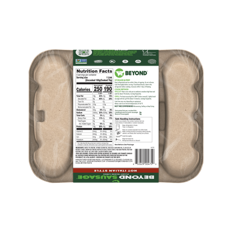Beyond Meat Beyond Sausage Hot Italian