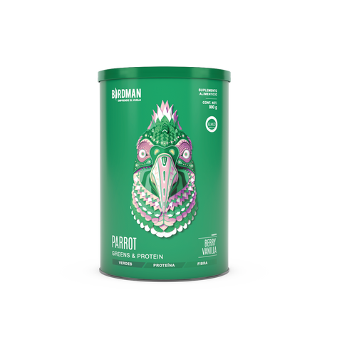 Birdman Parrot Greens & Protein Berry Vainilla 900gr