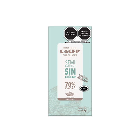 Cacep Barra Chocolate 70% 85g sin azucar