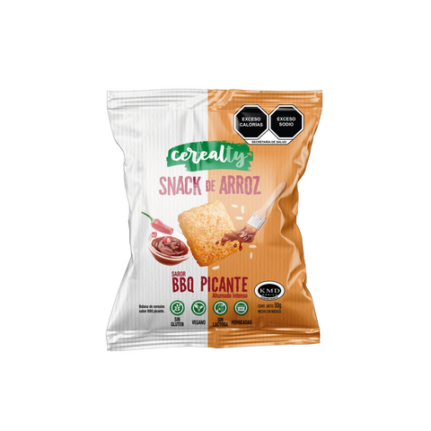 Cerealty Snack de Arroz sabor BBQ Picante