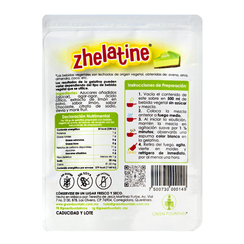 ZHELATINE - GELATINA SABOR PAY DE LIMÓN
