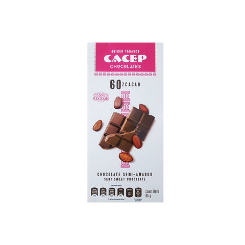 Cacep Barra de Chocolate Semi amargo 60% Cacao